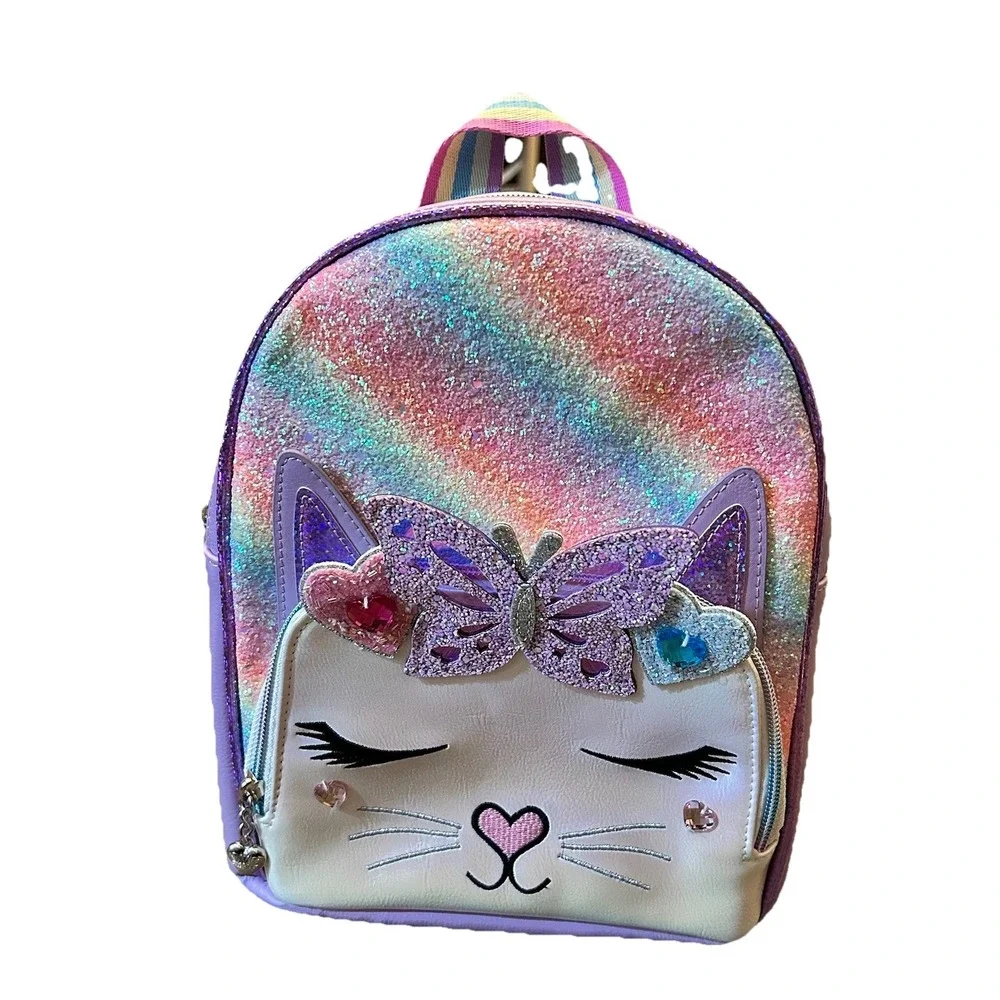 Miss Gwen OMG Mini Backpack: Light Purple Butterfly Sparkle Bag